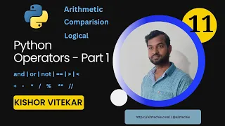 Operators in Python Part 1 Arithmetic Comparison Logical Python Tutorial