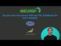 HOSTnSPEED - Correct PHP and SQL Databases for Your WordPress Website