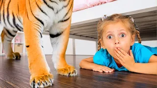 Animales cobran vida en casa | Aprende nombres de animales y más