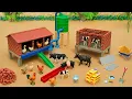 Download Lagu DIY Mini Tractor Builds Livestock Shed and Chicken Coop With Water Trough System | Science Project