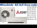 How to Mitsubishi heavy error codes Mitsubishi Air conditioner all error codes