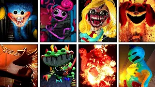 poppy playtime chapter 1 4 all bosses deaths comparison showcase 