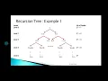 Recursion Tree Method Example 1 Solving Recurrences DAA
