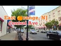 Walking on Central Avenue in East Orange New Jersey USA Oak St to Oakwood Ave