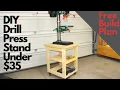 DIY Drill Press Stand Easy Mobile Drill Press Stand Free build plan