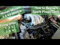 Nissan Murano Spark Plug and Ignition Coil Replacement Misfire 3 5 Firing order