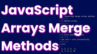 Javascript merge arrays methods concat push spread