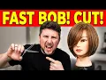 How to Cut a Layered Bob FAST Using Ponytail Sectioning