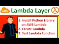 Install Python Library in Lambda AWS Lambda Layer