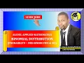 007 - ALEVEL APPLIED MATHEMATICS BINOMIAL DISTRIBUTION COMPLETE NOTES FOR SENIOR 5 6