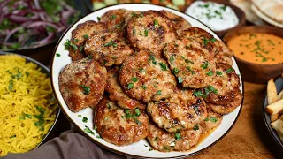 طبخ كفتة دجاج لذيذة، رز مفلفل وصوصات تكمل الطبق بشكل رهيب! 🤤🔥 Easy Chicken Kofta Kebab