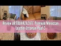 Review ARTOUARZAZATE Premium Moroccan Leather Ottoman Pouf Cover Ottoman Footstool Hassock 100 Rea