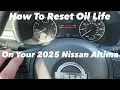 2025 Nissan Altima Maintenance Reset