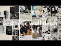 aesthetic wall decor minimalist anime posters b w vintage collage manga panels vines more