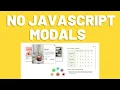HTML Modals with no JavaScript New Popover API