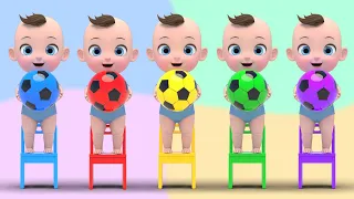 Download 5 Color Song! | Five Little Monkeys Jumping On The Bed Nursery Rhymes | Baby \u0026 Kids Songs MP3