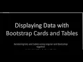 Session 10 - Bootstrap Cards tables in Angular knowledgebase2612