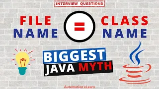 Can Class Name and File Name be Different In Java Biggest Myth Java Interview Question