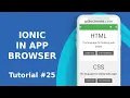 Ionic in app browser