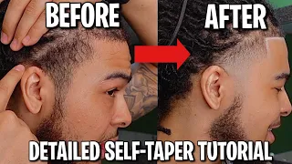 HOW TO TAPER YOUR OWN HAIR WITH DREADS DETAILED SELFCUT TUTORIAL