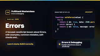 Errors Explained FullStack Masterclass JavaScript Course