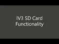 Advanced Functions SD Card Setup KEYENCE IV3 Vision Sensor Support