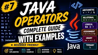 Operators in Java Complete Guide with Examples Java Programming Tutorial