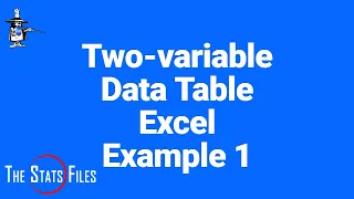 How to Set Up a Two Variable Data Table in Excel