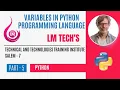 VARIABLES VALUES IN PYTHON PYTHON TUTORIAL IN TAMIL FULL EXPLANATION IN TAMIL PART - 5
