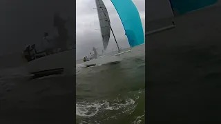 Wild sailing on Galveston Bay #shorts #wind