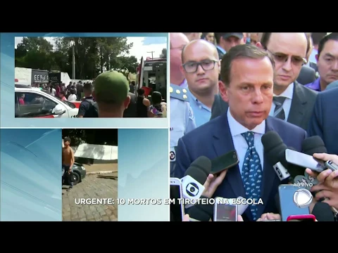 Governador de SP, Doria visita escola onde ocorreu tiroteio em Suzano