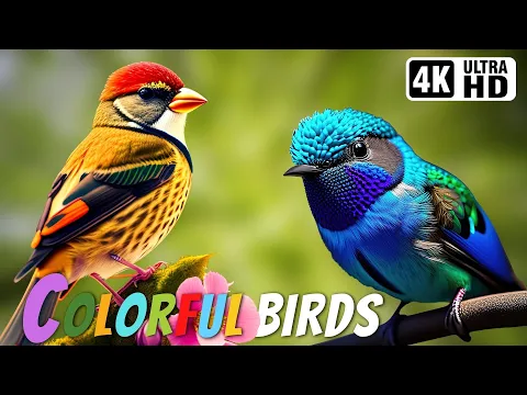 Download MP3 The Most Colorful Birds in the World | Breathtaking Nature \u0026 Wonderful Birds Songs | Stress Relief