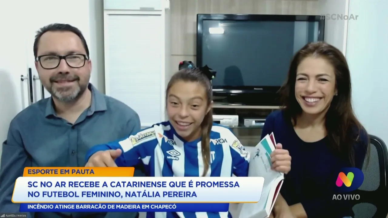 SC no Ar recebe a catarinense que é promessa no futebol feminino, Natália Pereira