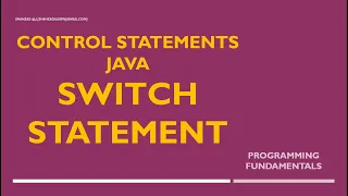 Switch Case Statements and Ternary Operators in Java Ternary and Switch Statements in Java