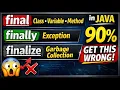final vs finally vs finalize Java Interview