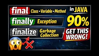 final vs finally vs finalize Java Interview