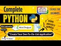 Create your own To Do List Application Mini Project Python Full course for Beginners