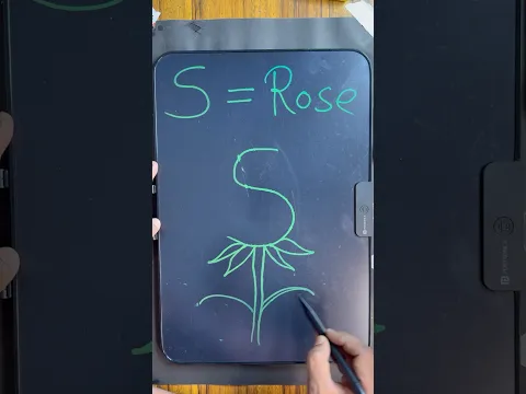 S = Best Way to draw a rose for beginners #art #shorts