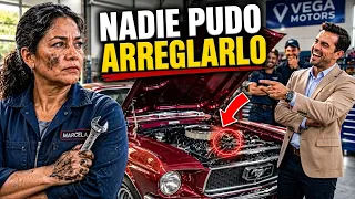 🔥 Se Burlaron de una Mujer Mecánica… Hasta que Arregló el Auto que Nadie Pudo Reparar