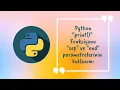 Python print Fonksiyonu - sep ve end parametrelerinin kullanimi