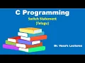 25 Switch Statement in Telugu C Programming C for Beginners