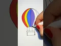 How to draw hot air balloon Step by step drawing