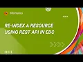 How to Re-index a Resource using REST API in EDC