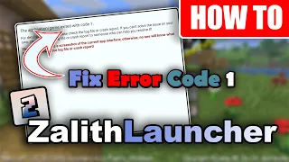 Fix Game Exited With Code 1 100 Working Zalith Launcher CRASHING