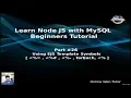 Learn Node JS with MySQL APIs Development Beginners Tutorial Using EJS Template Symbols