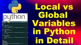 Local and global variables in python Python full course