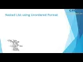 HTML Multi List using Unordered Format Tutorial