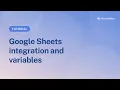 Google Sheets and variables