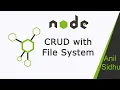 Node JS tutorial 14 CRUD with File System