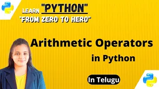 Arithmetic Operators In Telugu Python Programming